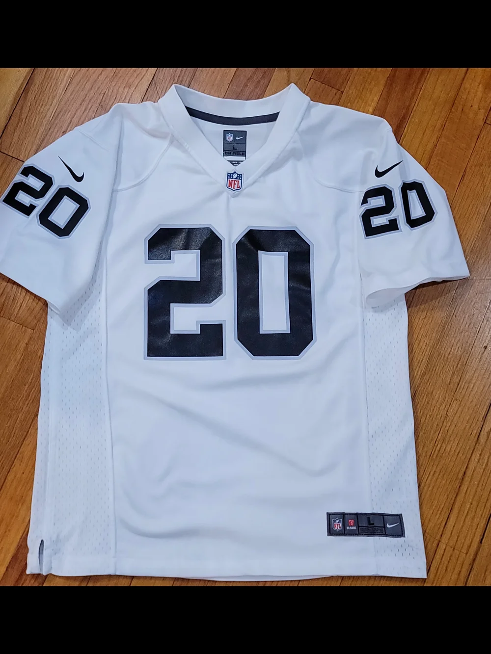 Nike White Touths NFL #20 Football Jersey